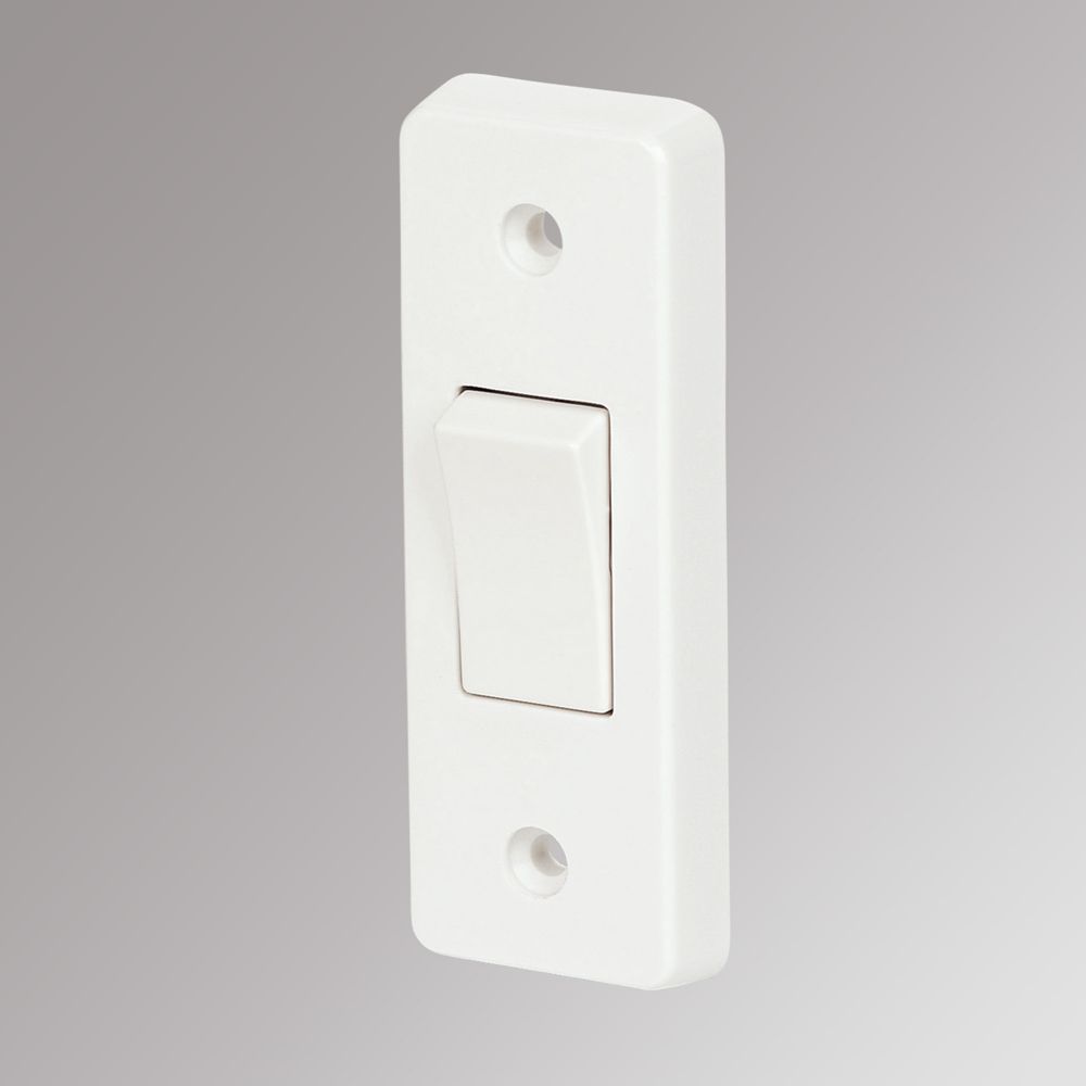 Image of Crabtree Capital 10A 1-Gang 2-Way Light Switch White 