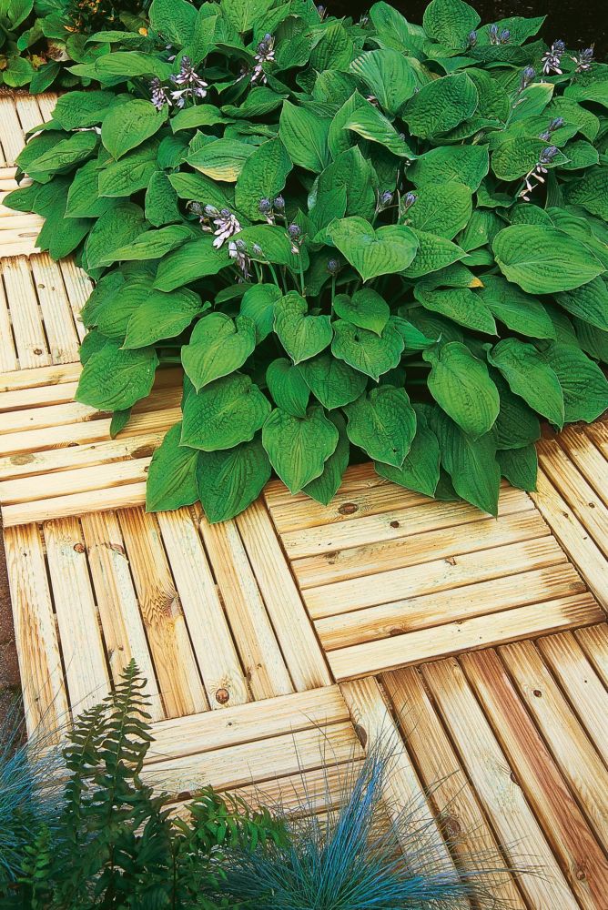 Image of Forest Ridged Tile Decking Kit 32mm x 0.5 x 0.5m 4 Pack 