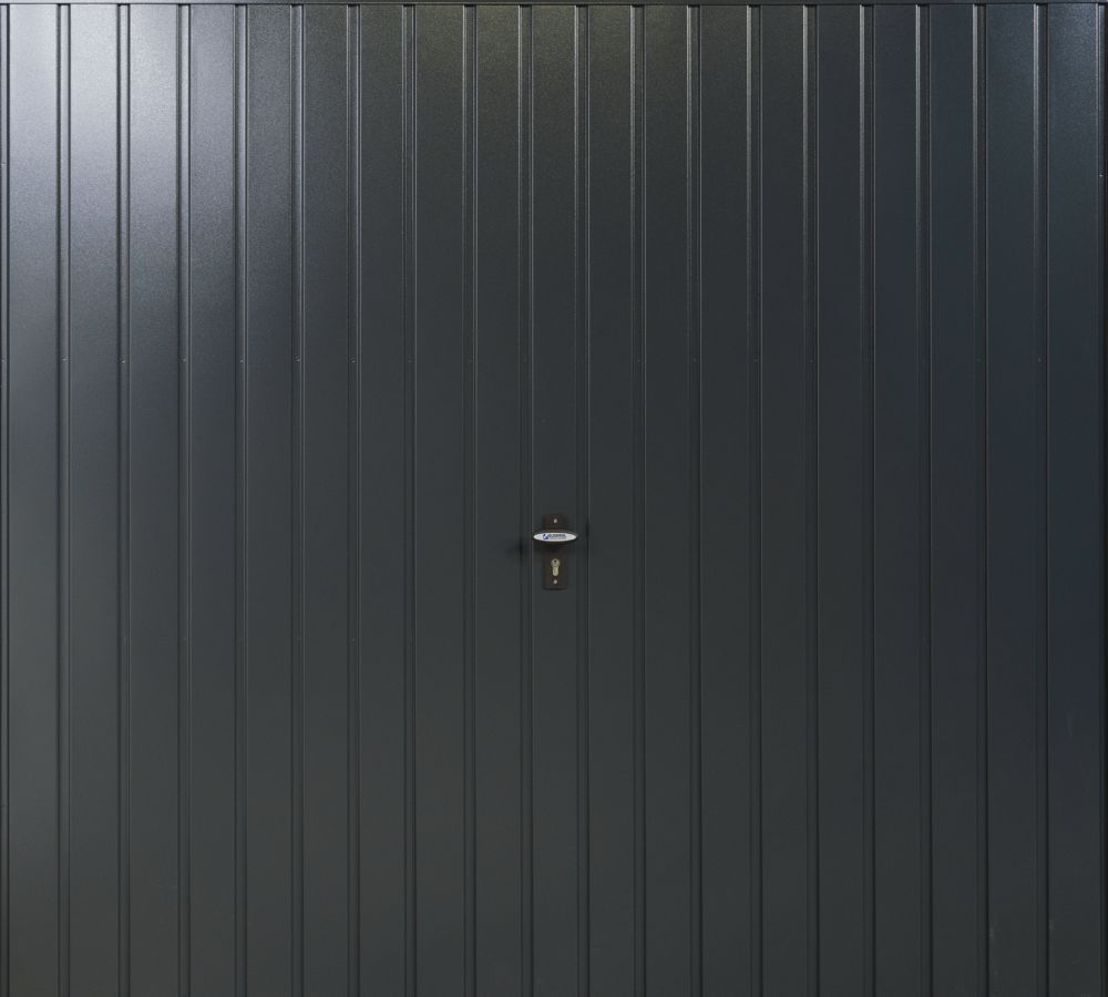 Image of Gliderol Vertical 7' x 6' 6" Non-Insulated Framed Steel Up & Over Garage Door Anthracite Grey 