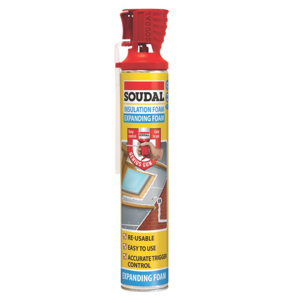 Image of Soudal Genius Insulation Foam Hand-Held 750ml 