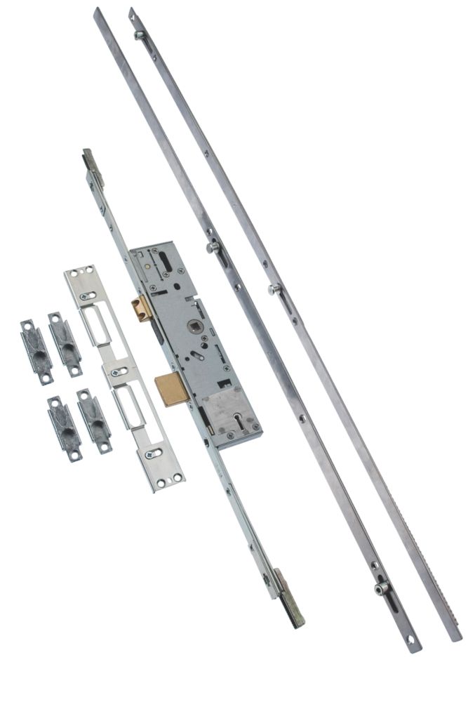 Image of ERA Stainless Steel Euro Profile Replacement Door Multi-Point Lock Kit 53mm Case - 35mm Backset 