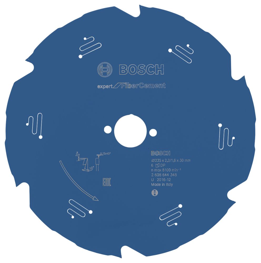 Image of Bosch Expert Fibre Cement Circular Saw Blade 235mm x 30mm 6T 