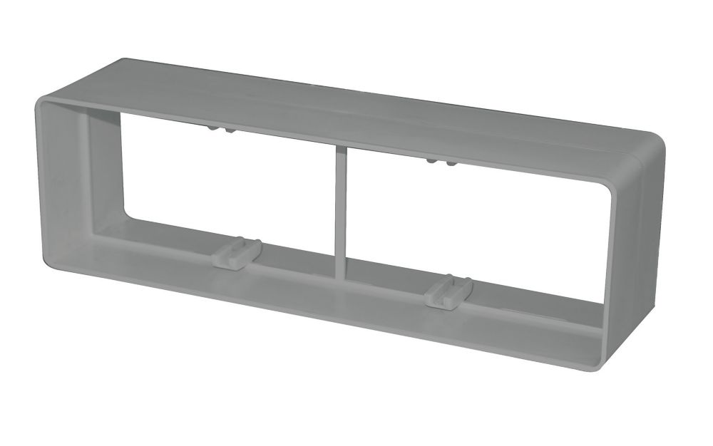 Image of Manrose Rectangular Flat Channel Connector White 204mm 