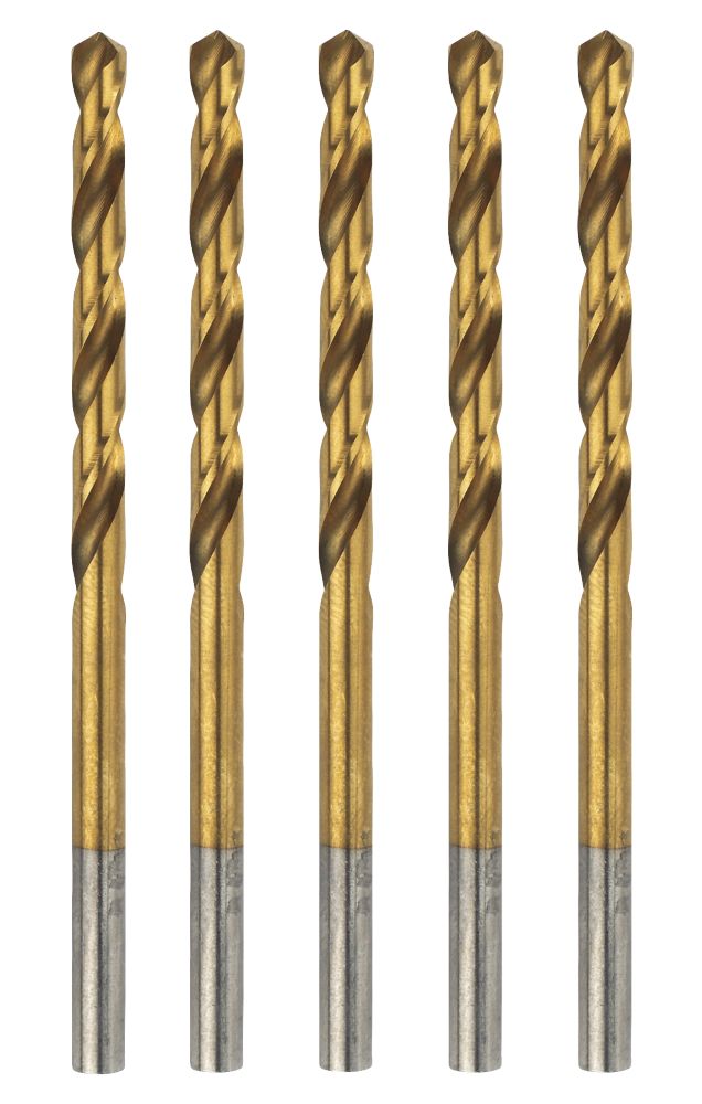 Image of Erbauer Straight Shank Ground HSS Drill Bit 4mm x 75mm 5 Pack 