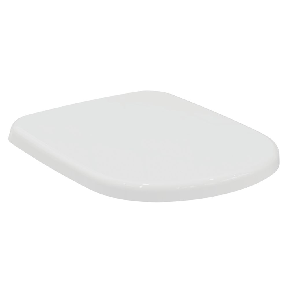 Image of Ideal Standard Tempo Standard Closing Toilet Seat & Cover Duraplast White 