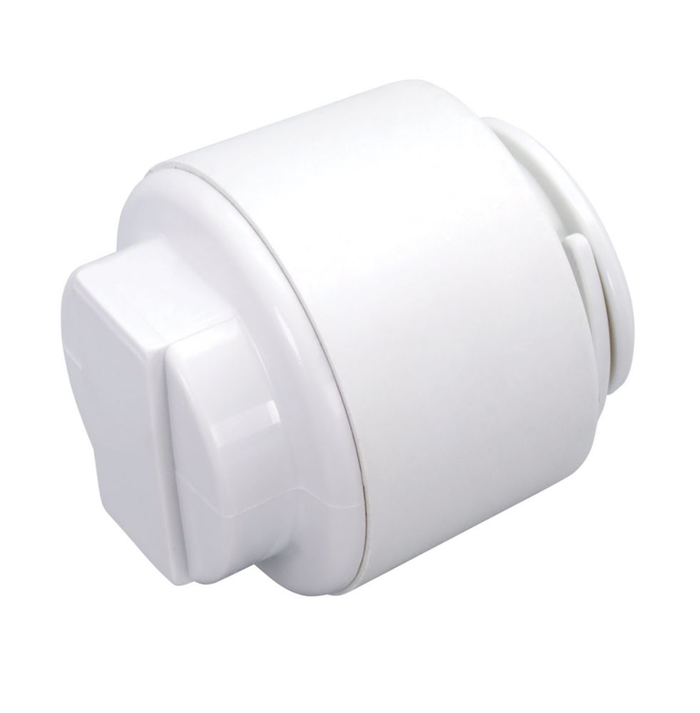 Image of FloPlast FloFit+ Plastic Push-Fit Stop Ends 15mm 2 Pack 