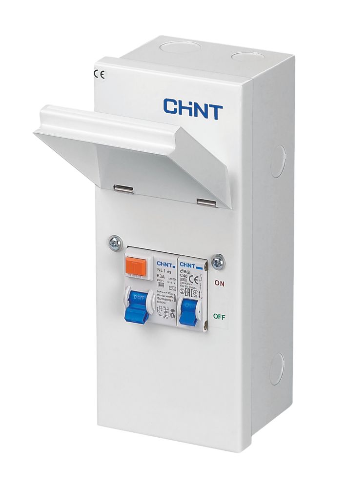 Image of Chint NX3 3-Module 1-Way Populated Shower Consumer Unit 