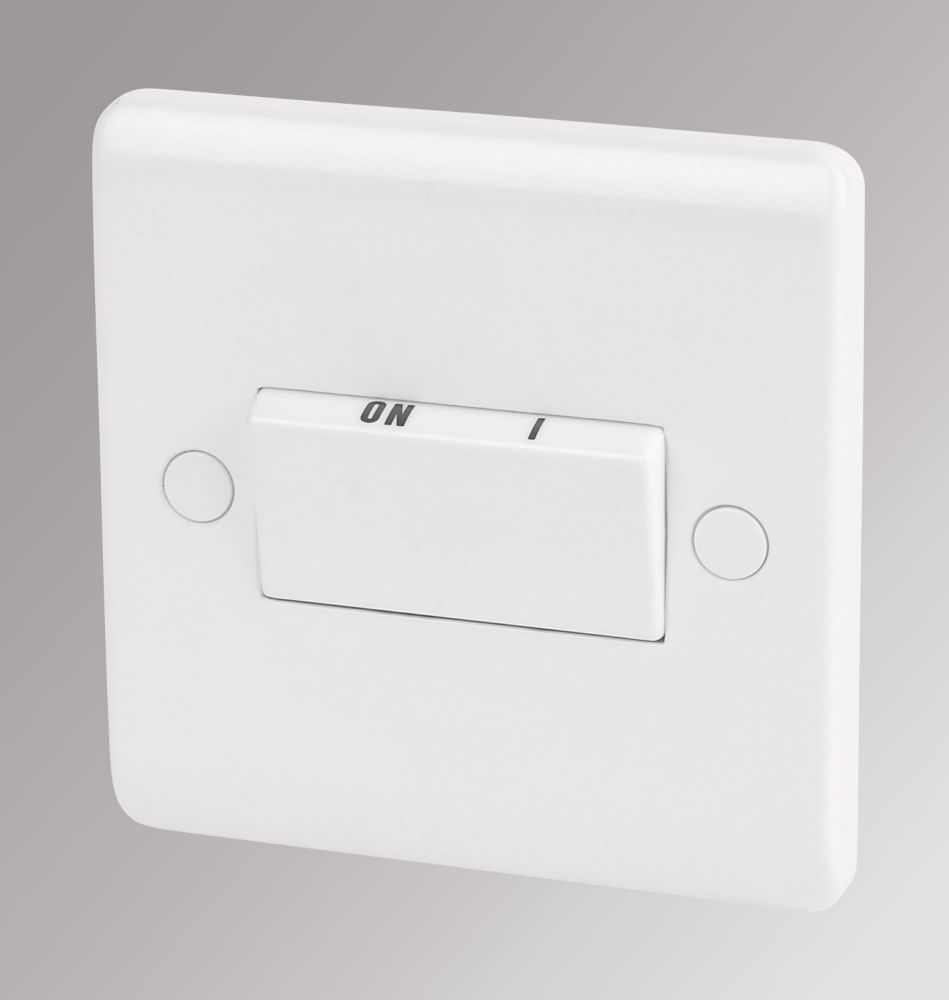 Image of LAP 10AX 1-Gang 3-Pole Fan Isolator Switch White 