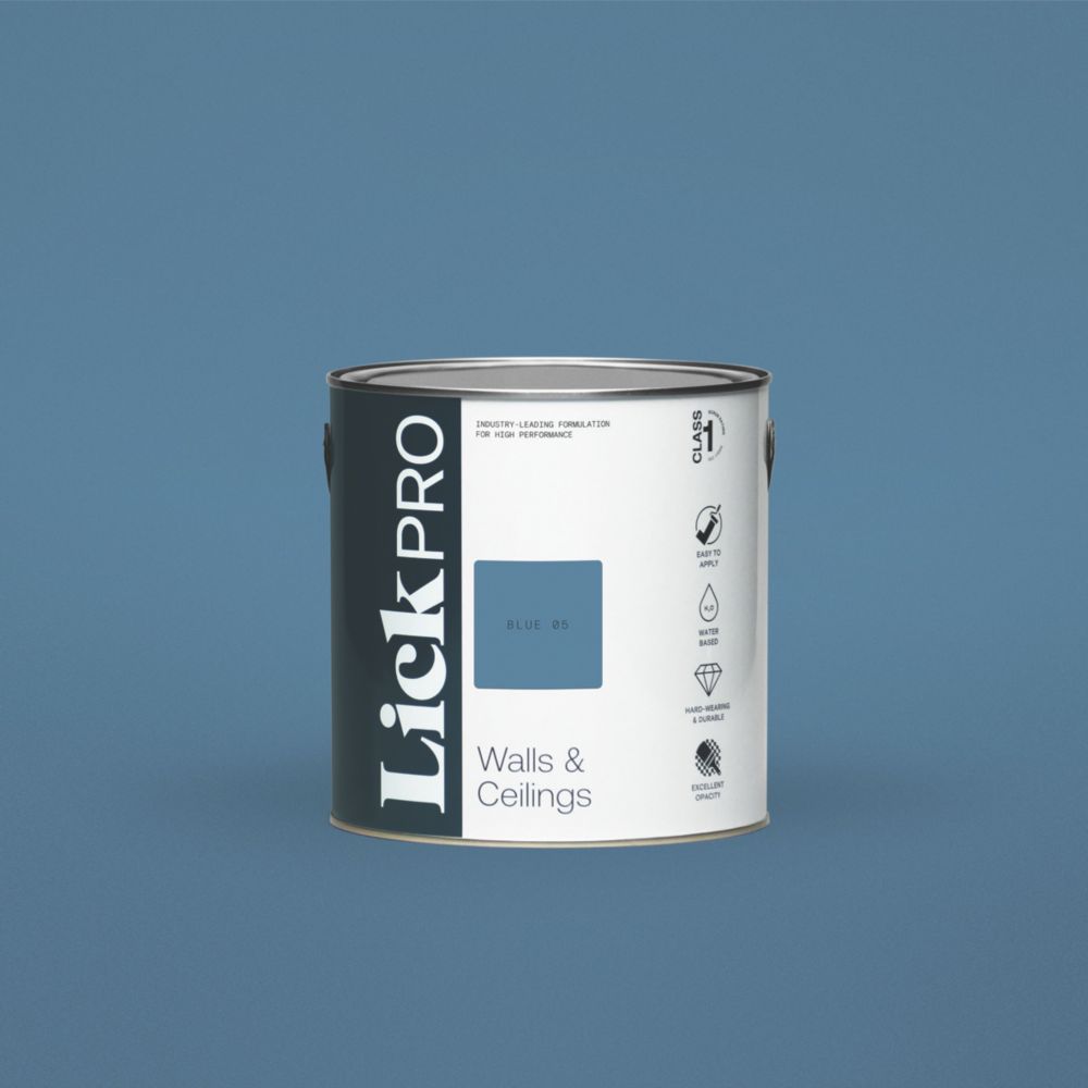Image of LickPro Eggshell Blue 05 Emulsion Paint 2.5Ltr 