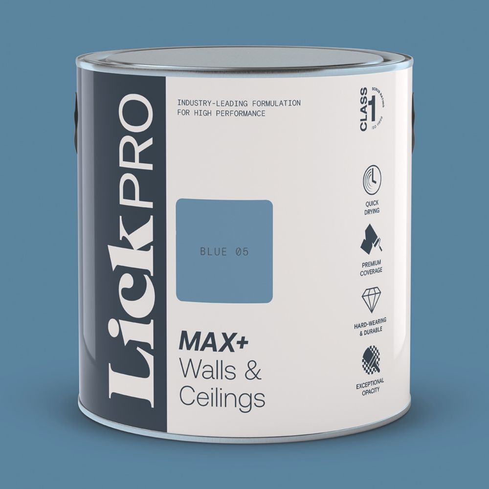 Image of LickPro Eggshell Blue 05 Emulsion Paint 2.5Ltr 