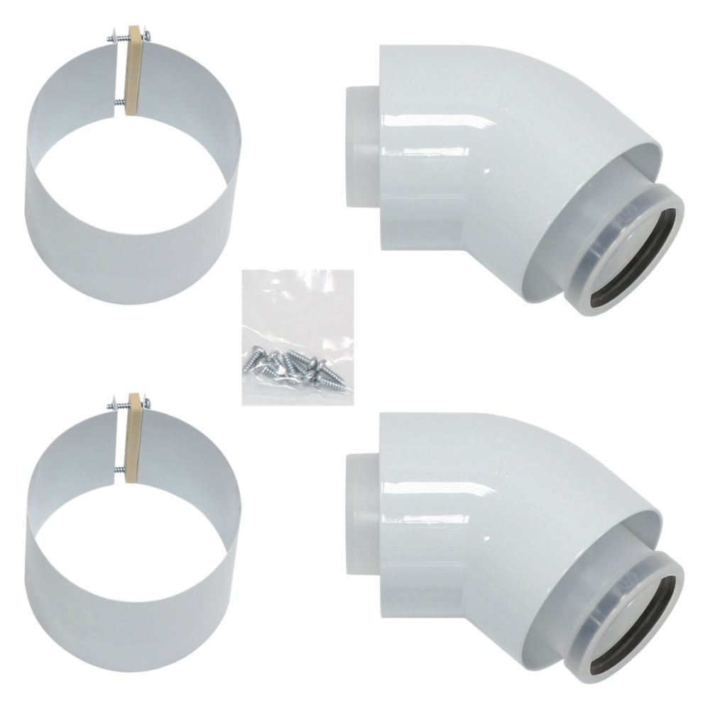 Image of Heatline Flue Bend 45Â° 2 Pack 