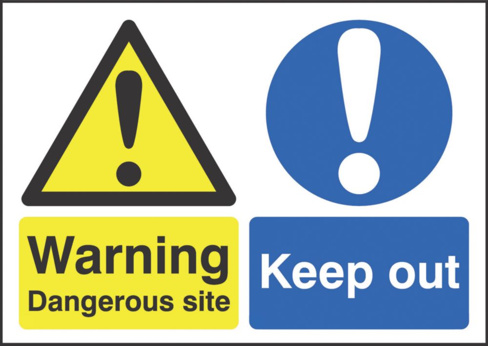 Image of "Dangerous Site / Keep Out" Sign 420mm x 594mm 