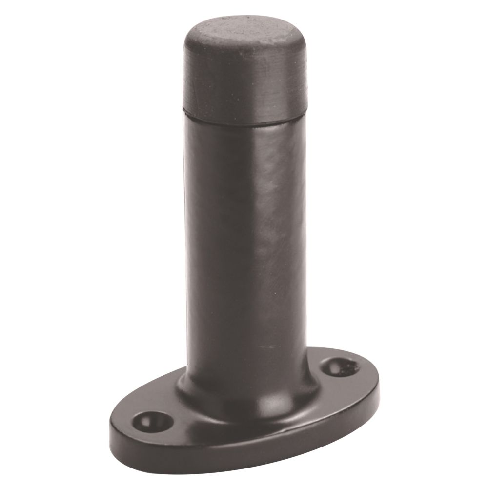 Image of Carlisle Brass Cylinder Projection Door Stop 22 x 73mm Antique Black 