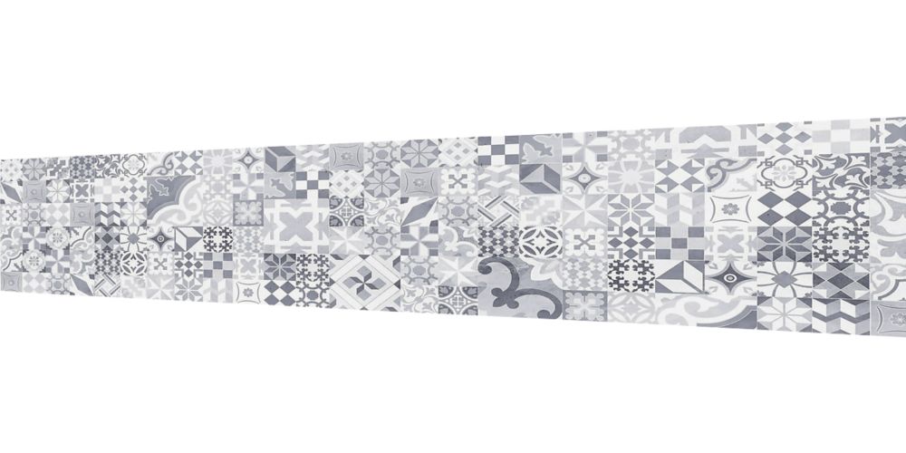 Image of Splashwall Grey / White Matt MDF Splashback 2440mm x 600mm x 9mm 