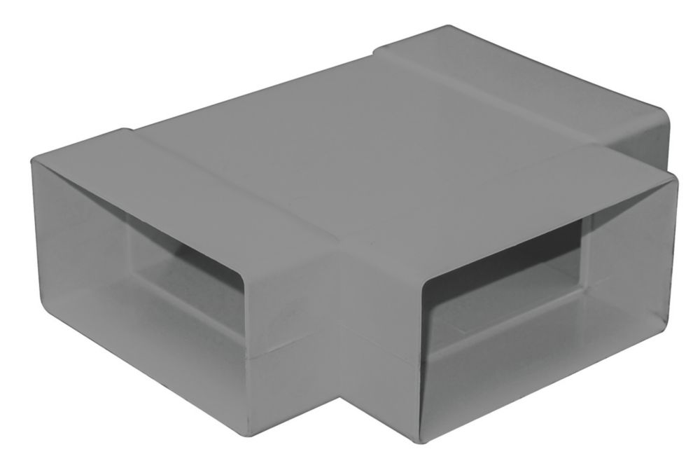 Image of Manrose Flat T Piece Connector White 100mm 