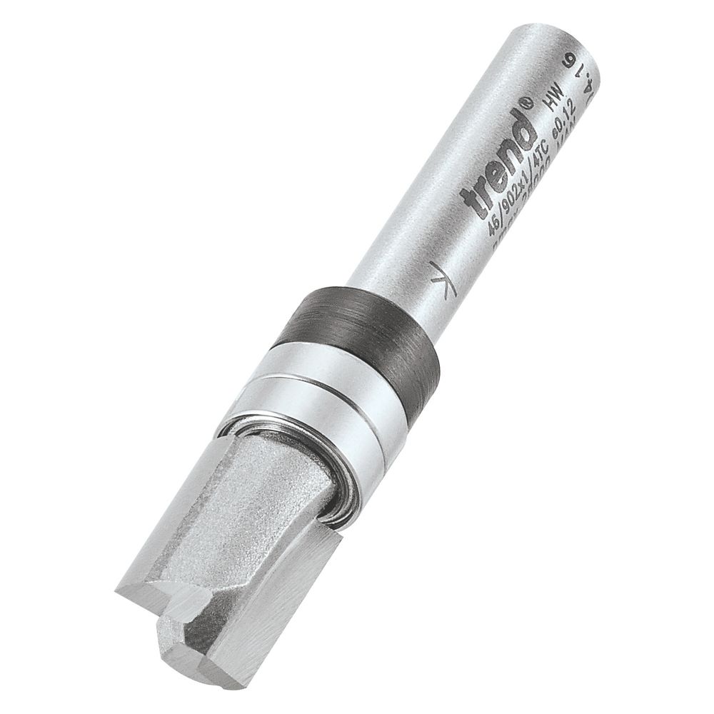 Image of Trend 46/902X1/4TC 1/4" Shank Double-Flute Straight Guided Profiler Cutter 9.5mm x 12.7mm 