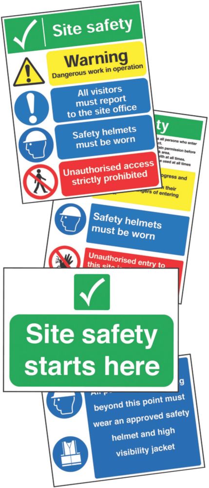 Image of "Site Safety" Signs Start Up Pack x 