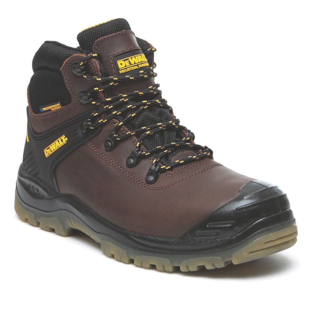 Image of DeWalt Newark Safety Boots Brown Size 10 