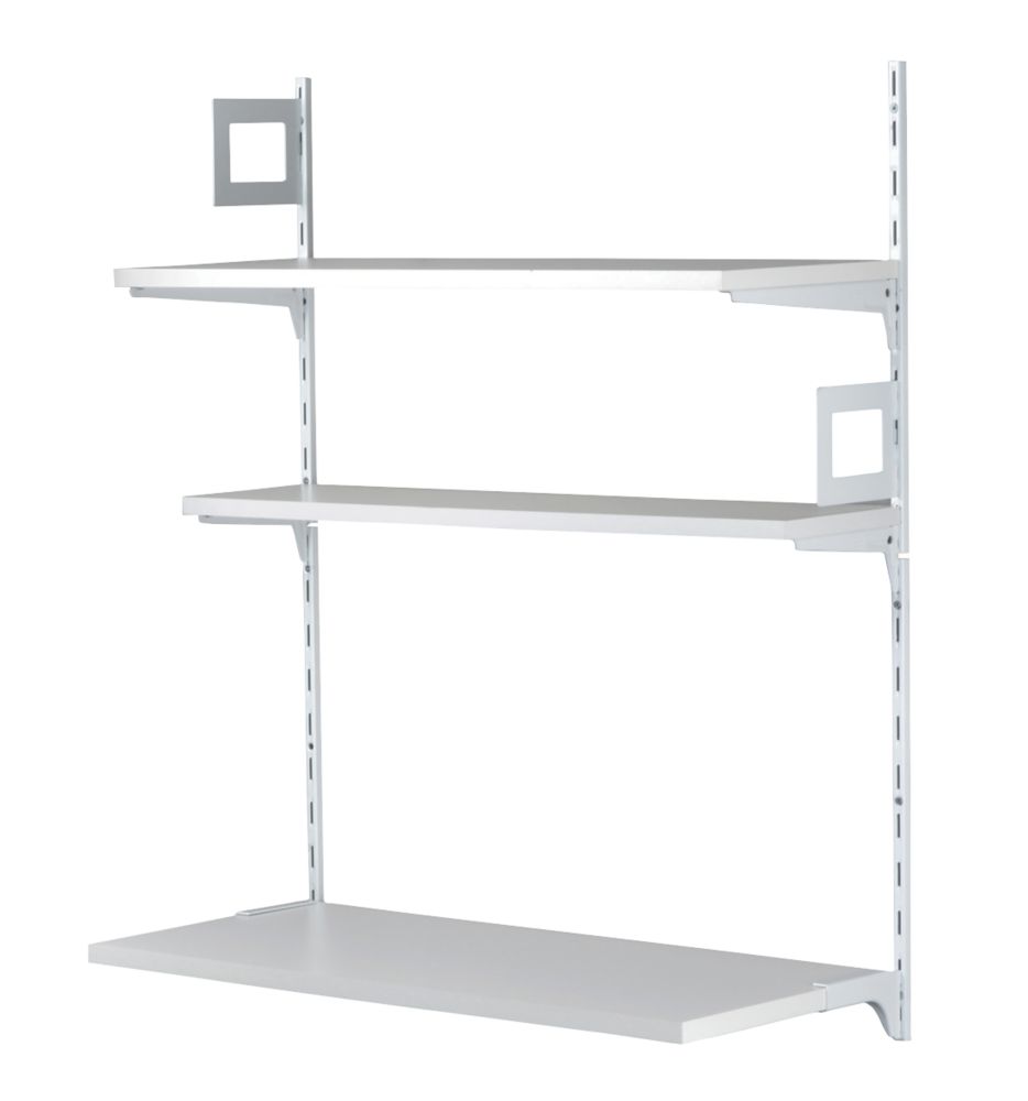 Image of RB UK 3-Tier Powder-Coated Steel Home Office Shelving Unit 810mm x 410mm x 1000mm 