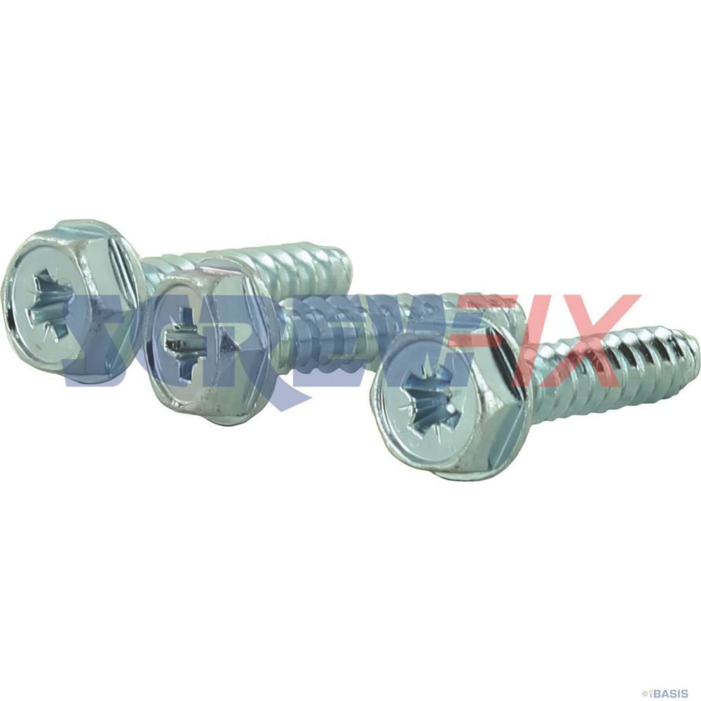 Image of Worcester Bosch 87161093630 SCREW NO.10X20 HEX FLANGE HEAD 3 Pack 