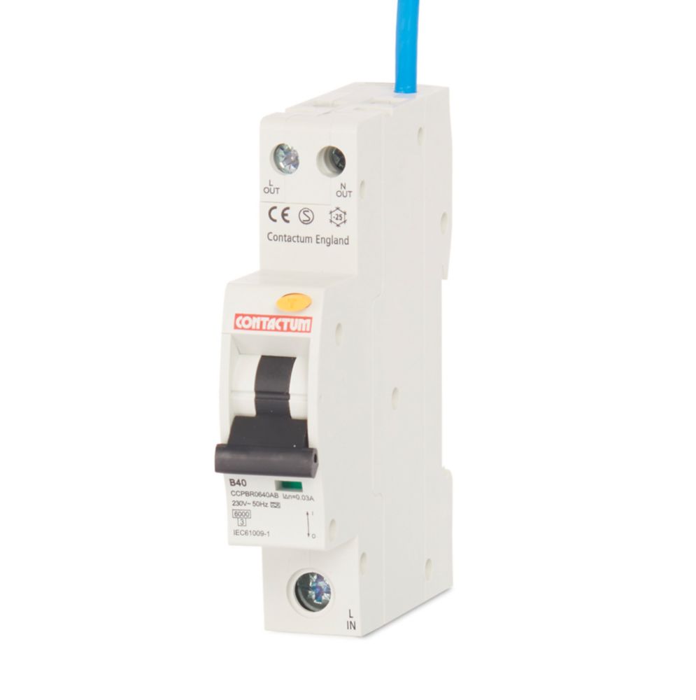 Image of Contactum Defender 40A 30mA SP Type B Compact RCBO 
