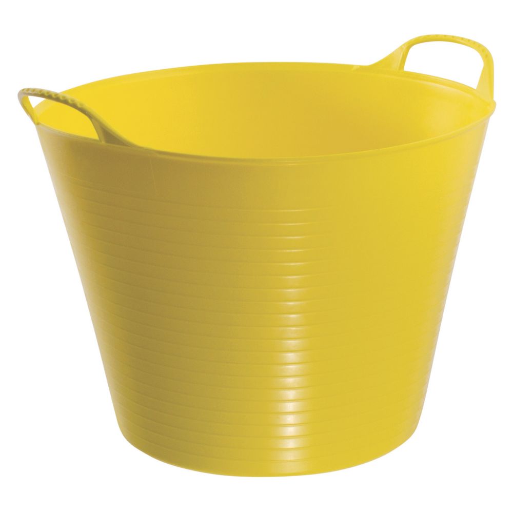 Image of Red Gorilla Polyethylene Tub Yellow 26Ltr 