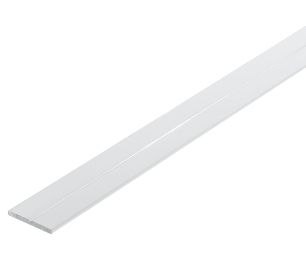 Image of Rothley White Plastic Flat Bar 1000mm x 24mm x 2mm 