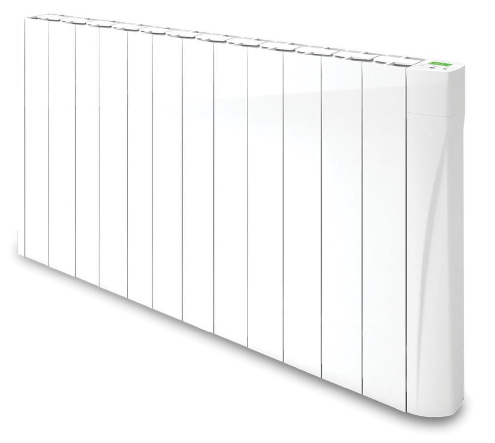 Image of TCP Wall-Mounted Smart Wi-Fi Digital Oil-Filled Electric Radiator White 1500W 