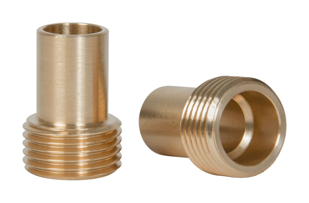 Image of Tesla Brass Compression Adapting Flexible Tap Connectors 15mm x 1/2" 2 Pack 