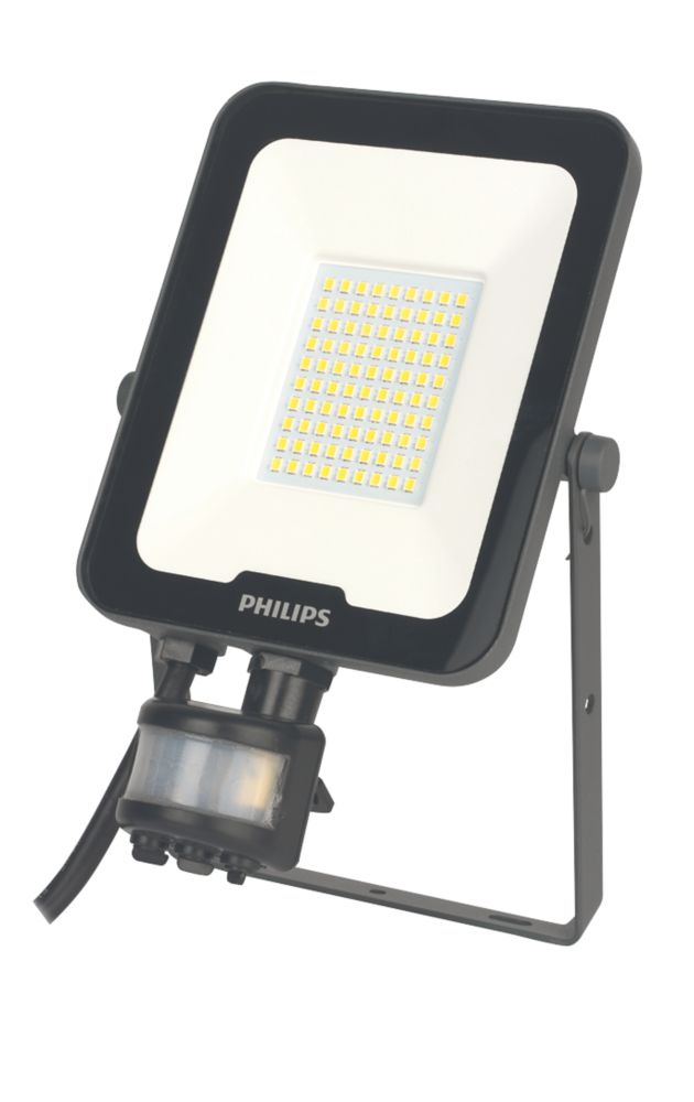 Image of Philips Ledinaire Outdoor LED Floodlight With PIR & Photocell Sensor Grey 30W 3600lm 