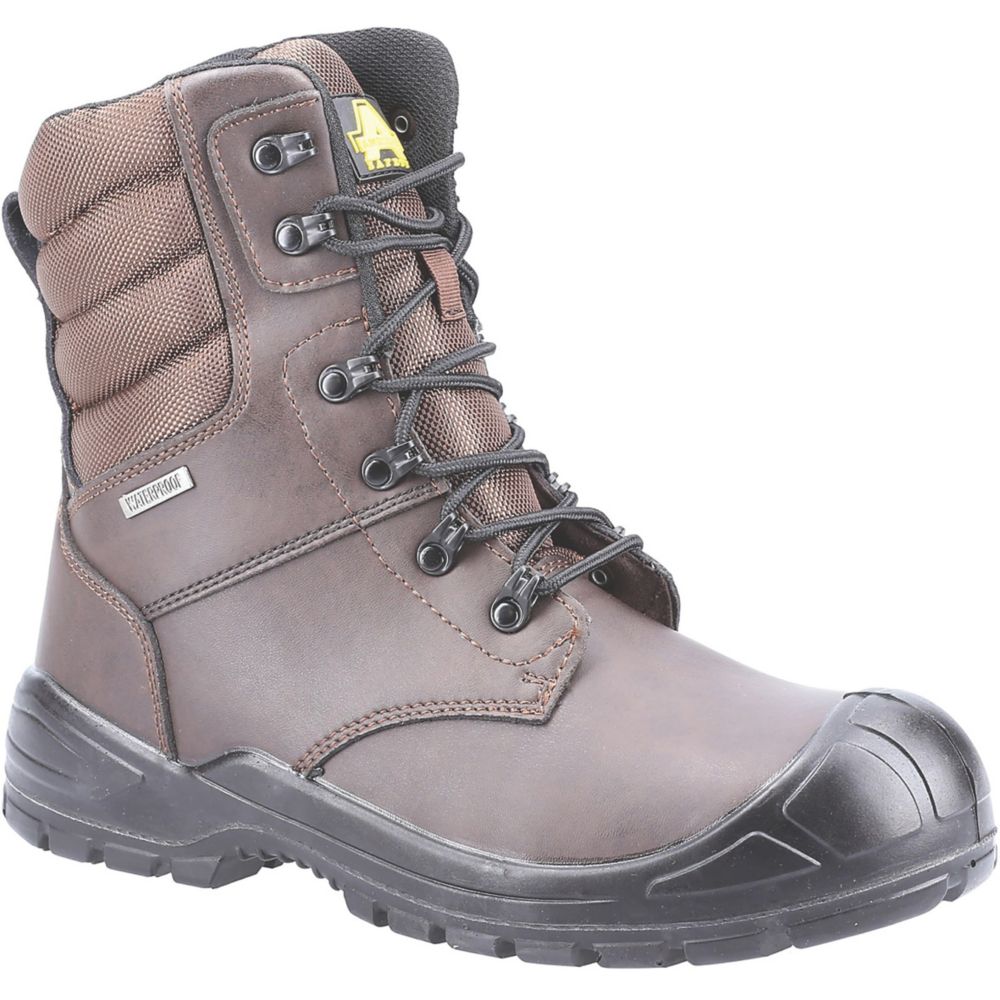 Image of Amblers 240 Safety Boots Brown Size 14 