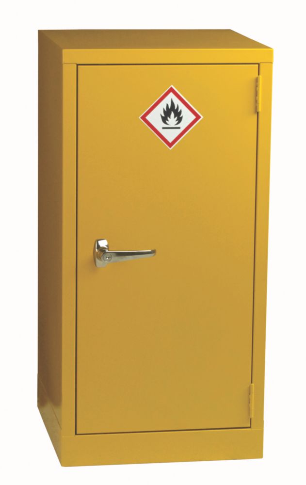 Image of Hazardous Substance Cabinet Yellow 457mm x 457mm x 915mm 