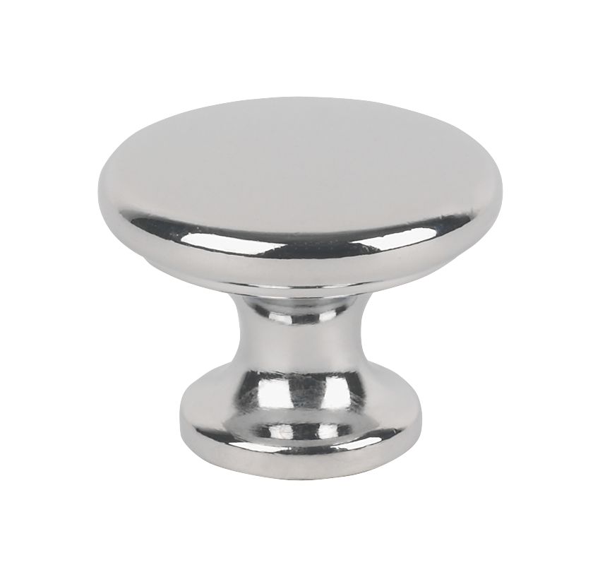 Image of Traditional Classic Disc Knobs Polished Chrome 30mm 2 Pack 
