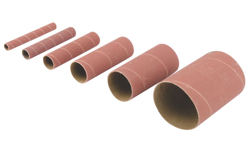 Image of Triton Aluminium Oxide Sanding Sleeve Set 13-76mm 80 Grit 6 Pcs 