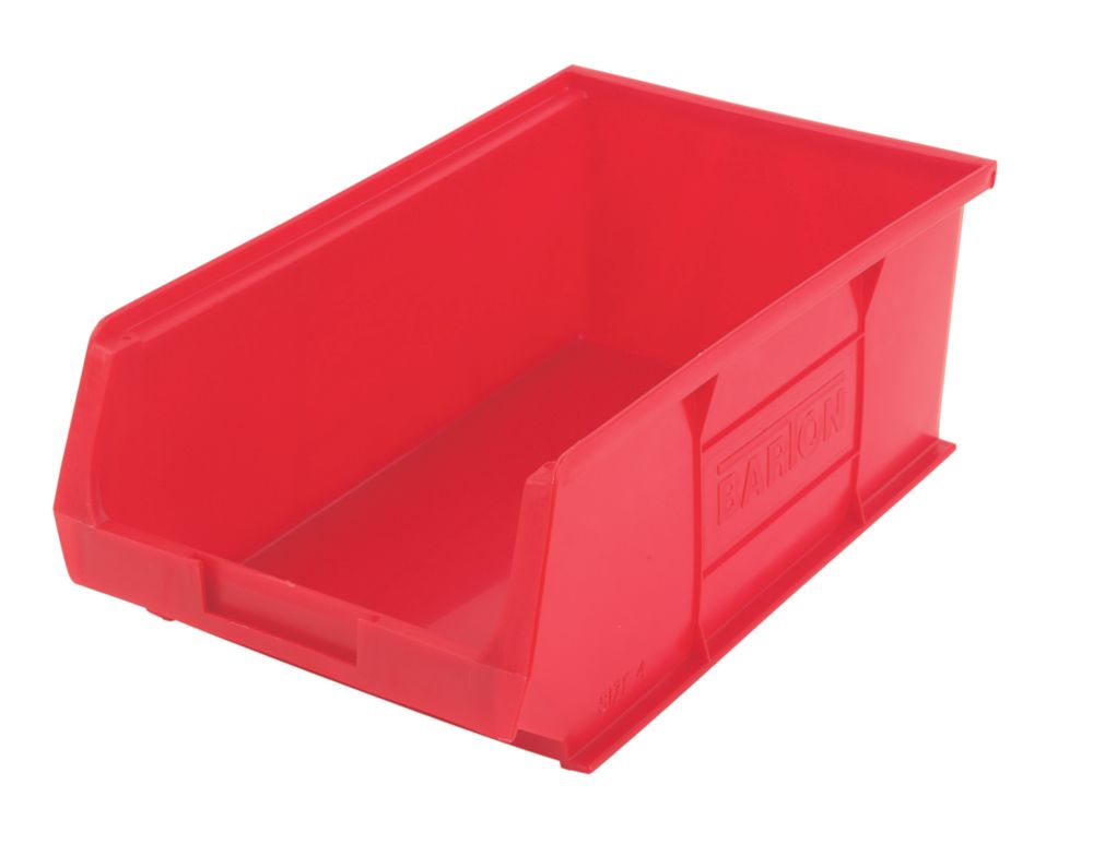 Image of TC4 Semi-Open-Fronted Storage Bins Red 10 Pack 