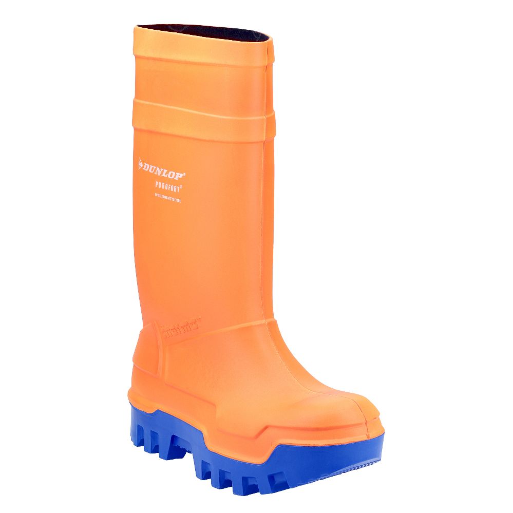 Image of Dunlop Purofort Thermo+ Safety Wellies Orange Size 7 