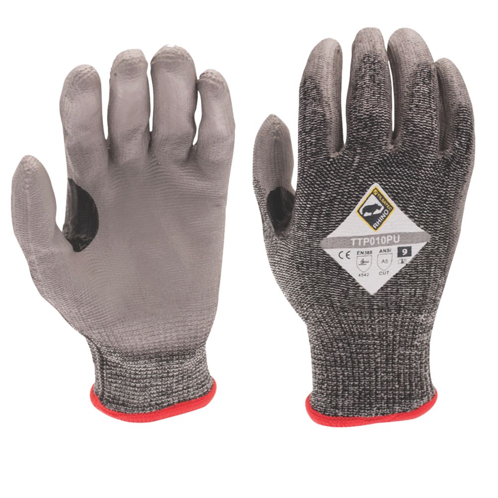 Image of Tilsatec 50-5111 Cut 5/E PU Gloves Grey / Black X Large 