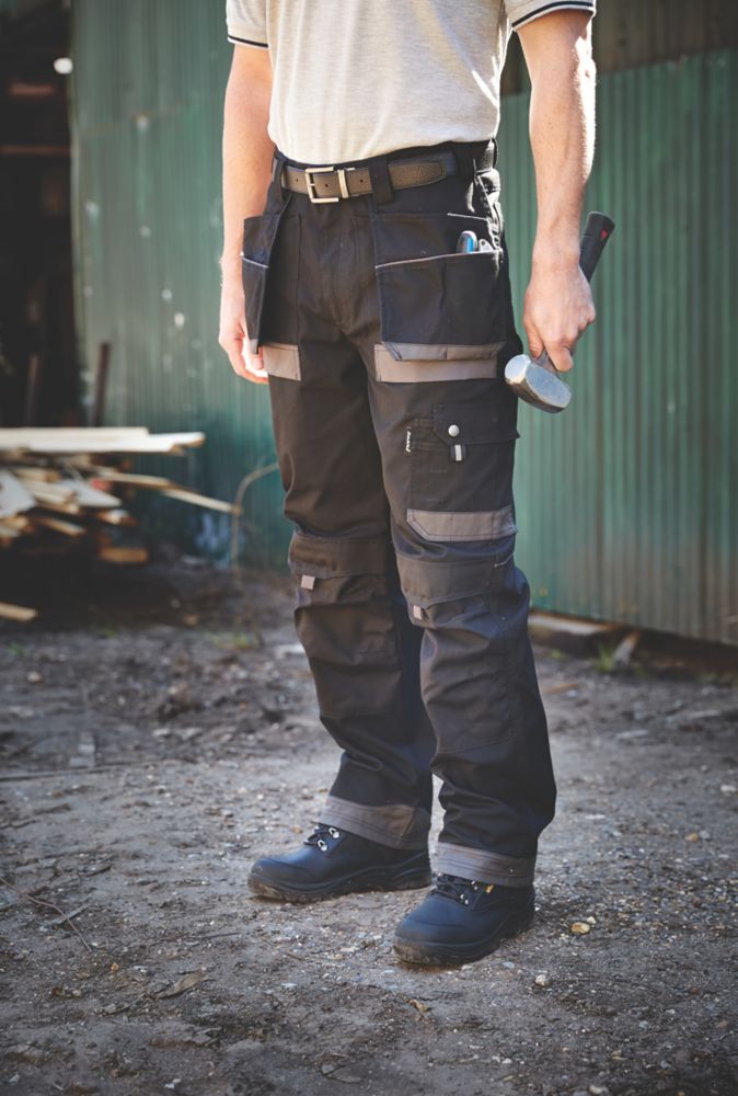 DeWalt Pro Expert Work Trousers Charcoal Grey / Black 32" W 31" L ...