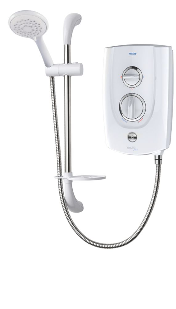 Image of Triton Excite Plus White / Chrome 9.5kW Electric Shower 