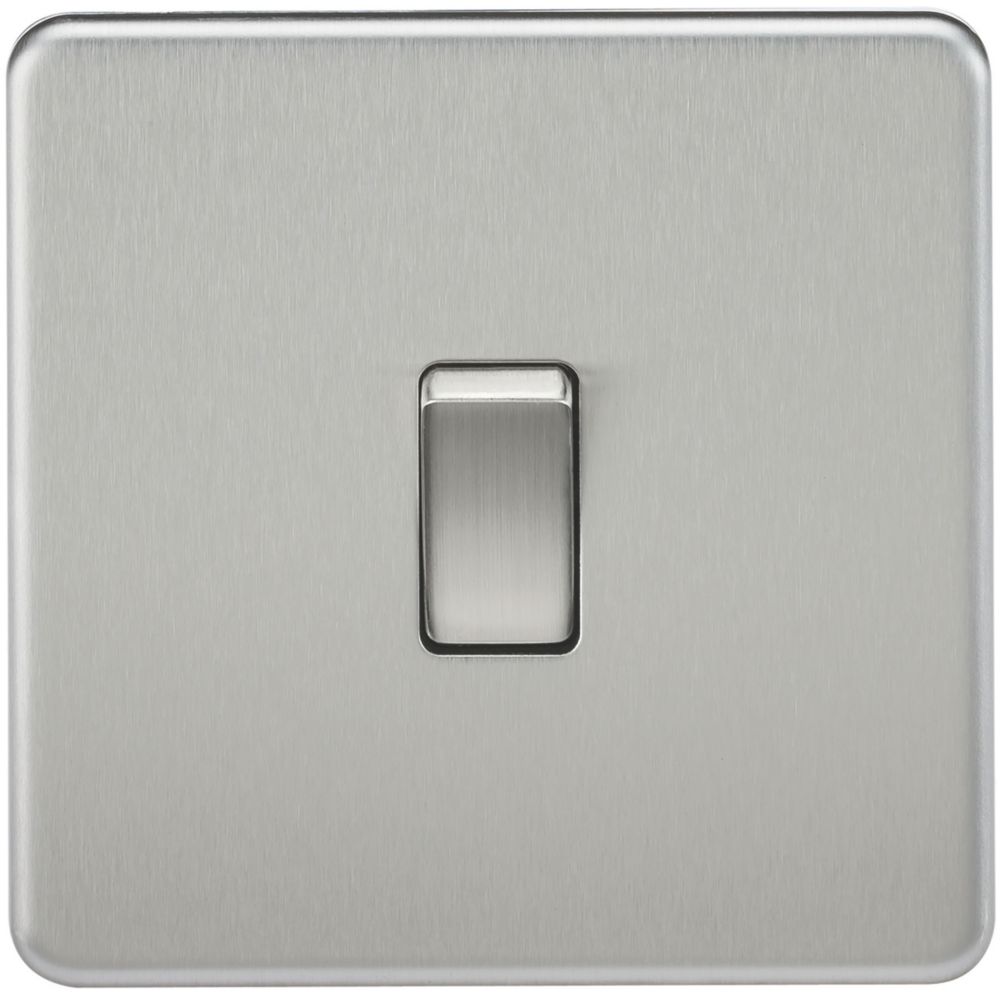 Image of Knightsbridge 20A 1-Gang DP Control Switch Brushed Chrome 