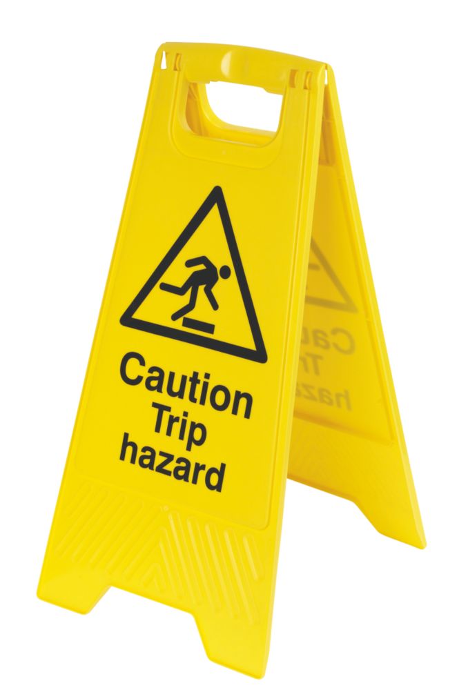 Image of Caution Trip Hazard A-Frame Safety Sign 600mm x 290mm 