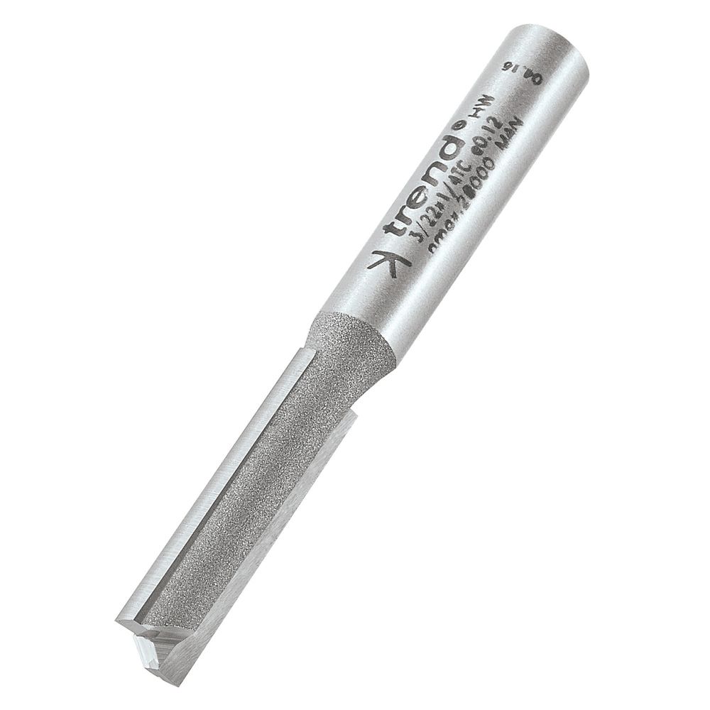 Image of Trend 3/22X1/4TC 1/4" Shank Double-Flute Straight Cutter 6.3mm x 25mm 