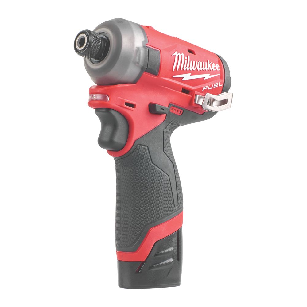 Image of Milwaukee M12FQID-202X 12V 2 x 2.0Ah Li-Ion RedLithium Brushless Cordless Impact Driver 