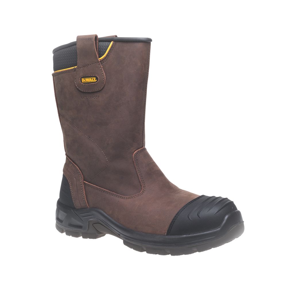 Image of DeWalt Millington Metal Free Safety Rigger Boots Brown Size 7 