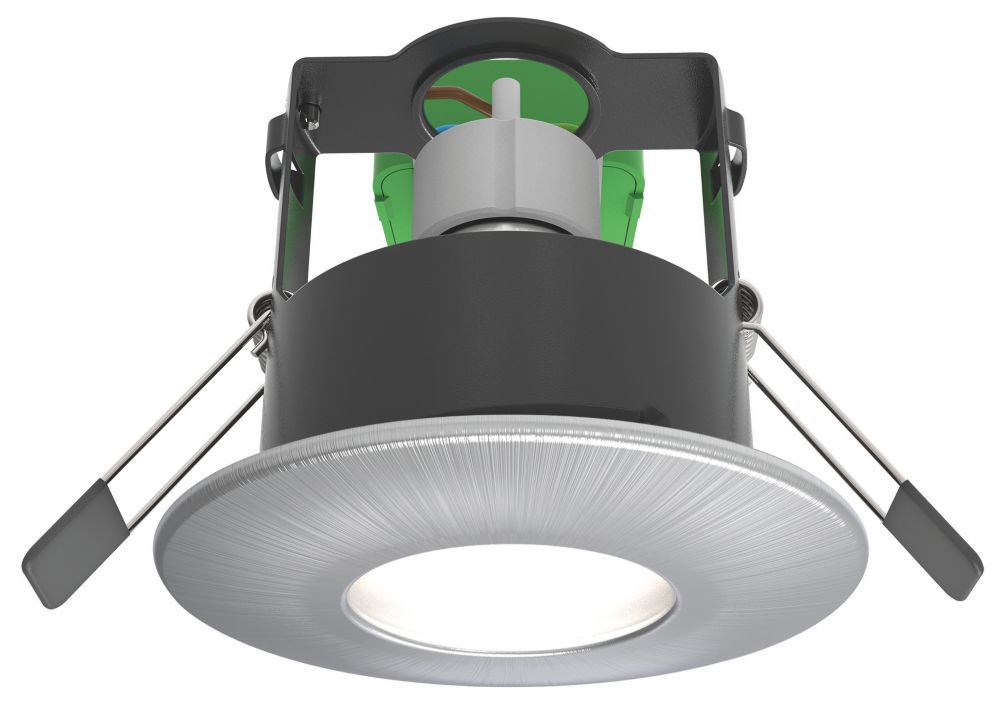 Image of 4lite WiZ Connected Fixed Fire Rated LED Smart Downlight Satin Chrome 4.9W 345lm 