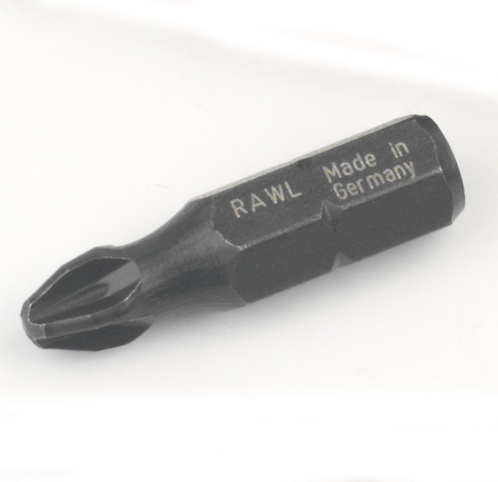 Image of Rawlplug RT-IBIT-PZ3 Pozidriv 6.35mm 25mm Hex Shank PZ3 Impact Screwdriver Bits 20 Pack 