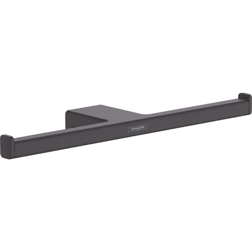 Image of Hansgrohe AddStoris Double Toilet Roll Holder Matt Black 