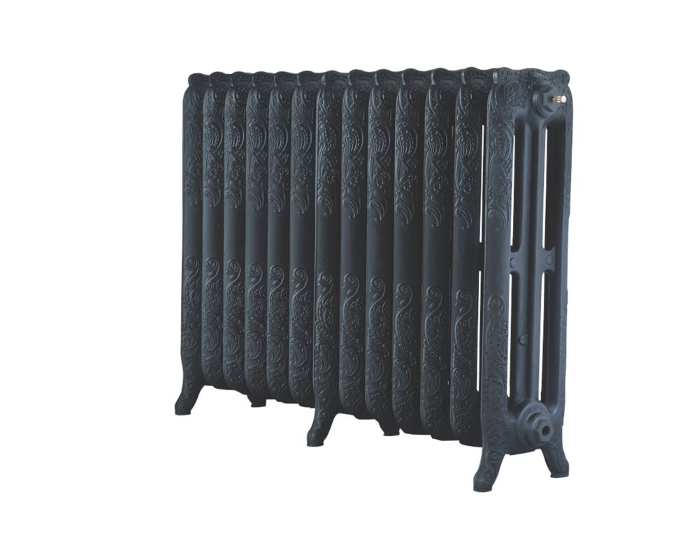 Image of Arroll Montmartre 3-Column Cast Iron Radiator 760mm x 1074mm Black 6387BTU 