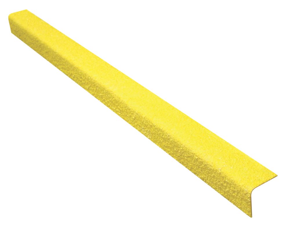 Image of COBA Europe Yellow GRP Slip Resistant Stair Nosing 1000mm x 55mm x 55mm 