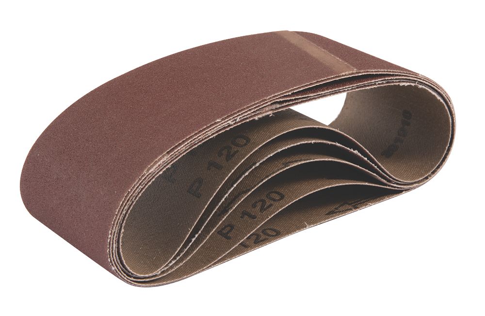 Image of Titan Sanding Belt Unpunched 457mm x 76mm 120 Grit 5 Pack 